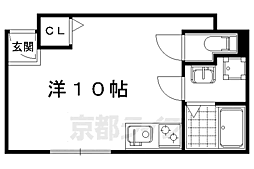 JR山陰本線 花園駅 徒歩23分の賃貸アパート 1階ワンルームの間取り
