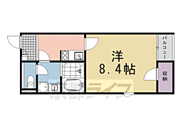 阪急京都本線 西山天王山駅 徒歩9分の賃貸アパート 2階1Kの間取り