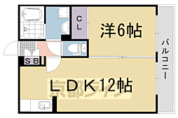 阪急京都本線 洛西口駅 徒歩13分の賃貸アパート 1階1LDKの間取り