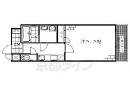 京阪本線 龍谷大前深草駅 徒歩6分の賃貸マンション 7階1Kの間取り