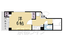 ヌフジャラン御前 3階1Kの間取り