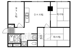 パレット御池 8階3DKの間取り