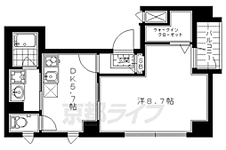 エクセレント鳳珠 3階1DKの間取り