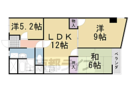 阪急京都本線 西向日駅 徒歩7分の賃貸マンション 3階3LDKの間取り