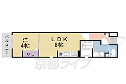 阪急京都本線 長岡天神駅 徒歩12分の賃貸アパート 2階1LDKの間取り