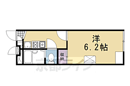 阪急京都本線 東向日駅 徒歩10分の賃貸アパート 1階1Kの間取り