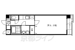 京阪本線 龍谷大前深草駅 徒歩7分の賃貸マンション 6階1Kの間取り
