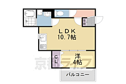阪急京都本線 西山天王山駅 徒歩10分の賃貸アパート 2階1LDKの間取り