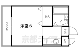 京阪本線 伏見桃山駅 徒歩4分の賃貸マンション 2階1Kの間取り
