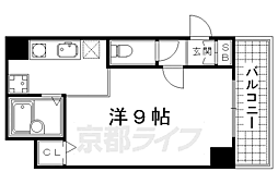 フェニックス堀川II 7階1Kの間取り