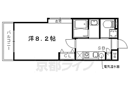 京都地下鉄東西線 椥辻駅 徒歩5分の賃貸マンション 1階1Kの間取り