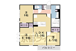 阪急京都本線 大山崎駅 徒歩3分の賃貸アパート 3階3LDKの間取り