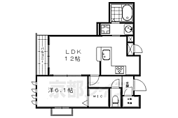 京都地下鉄東西線 東山駅 徒歩1分の賃貸マンション 3階1LDKの間取り