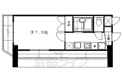 京阪本線 龍谷大前深草駅 徒歩9分の賃貸マンション 5階1Kの間取り