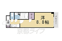 ESPLACEKYOTORAKUNAN 1Kの間取図画像
