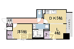 ベラジオ烏丸御池 1LDKの間取図画像