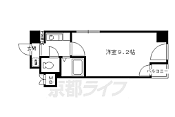 グランドパレス御池 1Kの間取図画像