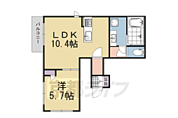 ヴァリエ久津川 1LDKの間取図画像