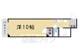 フローレンス京都 1Kの間取図画像