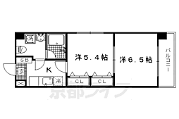 フェルミ堀川 2Kの間取図画像