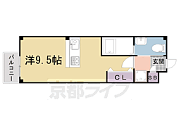 KyotoHouse西洞院 ワンルームの間取図画像