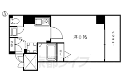 ベラジオ河原町御池 1Kの間取図画像