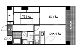コンソナンス西紀 2DKの間取図画像