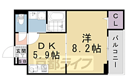 エアリーガーデン 1DKの間取図画像