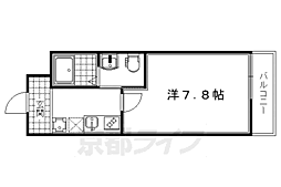 Fortuna壬生 1Kの間取図画像