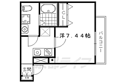 Grange京都円町 1Kの間取図画像