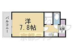 アーバンエース松井山手パル寮棟 1Kの間取図画像