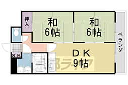 ロアールハイツ 2DKの間取図画像