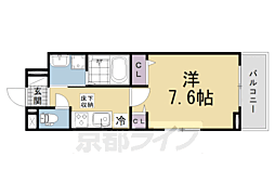 エリシオン・レジデンスV 1Kの間取図画像