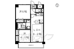 エステムプラザ京都聚楽第雅邸 2LDKの間取図画像