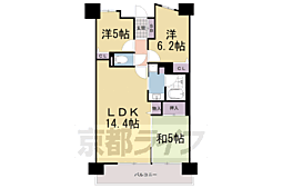 パデシオン六地蔵ザ・タワーレジデンス 3LDKの間取図画像