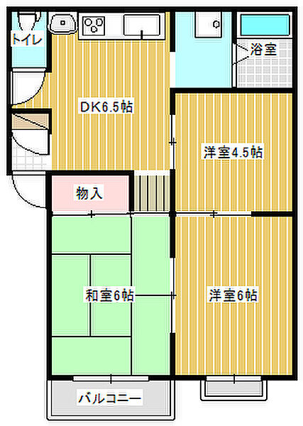フィオーレ 103｜茨城県取手市宮和田(賃貸アパート3DK・1階・44.60㎡)の写真 その2