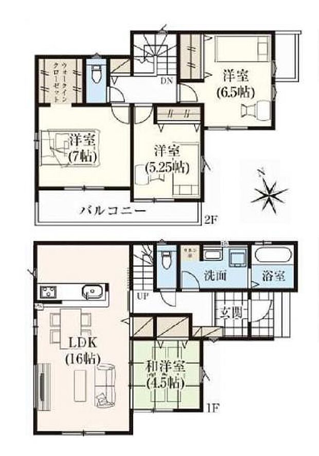〇間取図　1号棟〇