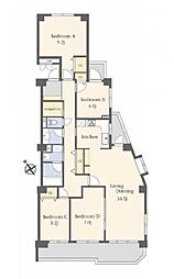 エステ・スクエア都賀 4SLDKの間取図画像