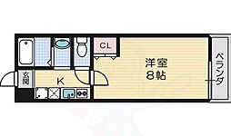 アンシエント1001 1階1Kの間取り