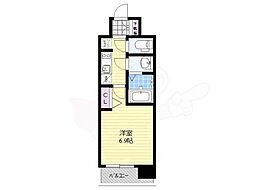 プレサンスTHE KYOTO 華苑 1階1Kの間取り