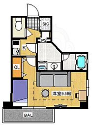 YAMASHO23 5階1Kの間取り