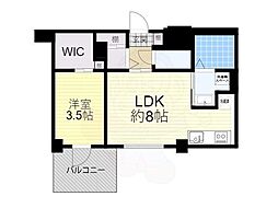 プリオーレ京都駅前 10階1LDKの間取り