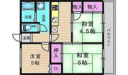 ONコーポ 2階3Kの間取り