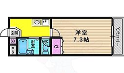 ハウスリーク381 3階1Kの間取り