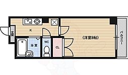 コモドエスペシオ勝山 4階1Kの間取り