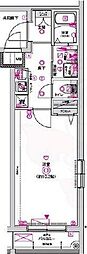 CREST TAPP京都丹波口2 3階1Kの間取り