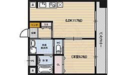ルミノーサ三条小川 2階1LDKの間取り