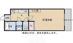 K`sメゾン御池西 4階1Kの間取り