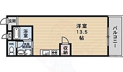 ドルミマンション 1階ワンルームの間取り