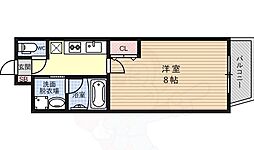 A-mon太秦天神川 1階1Kの間取り